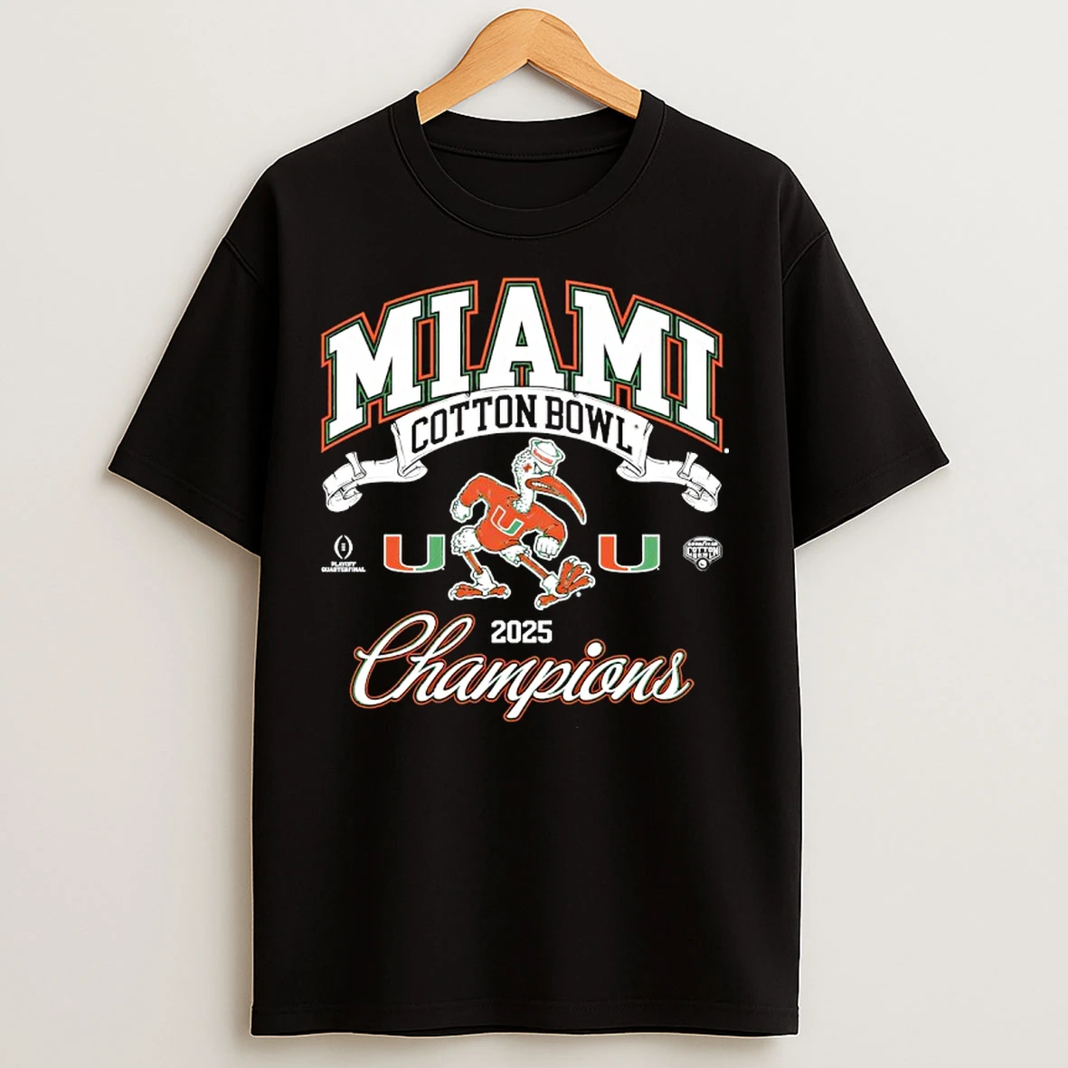 Classic Something Inked Miami Hurricanes College Football Playoff Cotton Bowl Champions T Shirts
