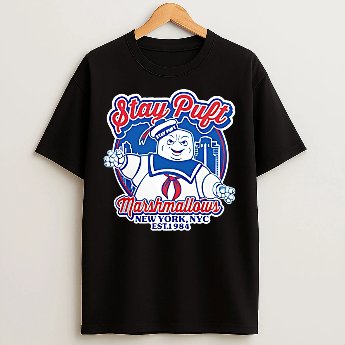 Classic Stay Puft Marshmallows Ghostbusters Cartoon T Shirts