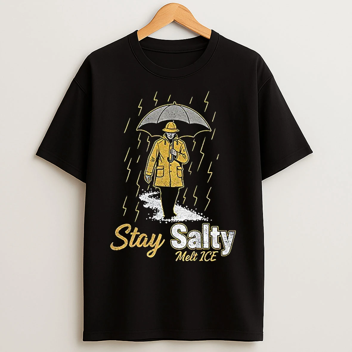 Classic Stay Salty Melt Ice Anti Trump Political Vintage T Shirts