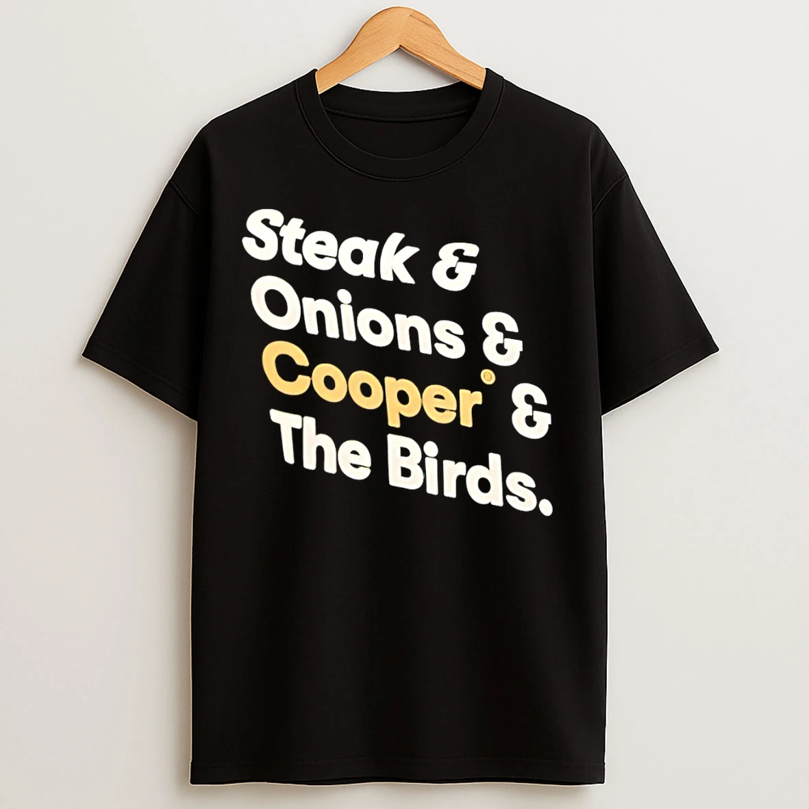 Classic Steak And Onions And Cooper And The Birds T Shirts