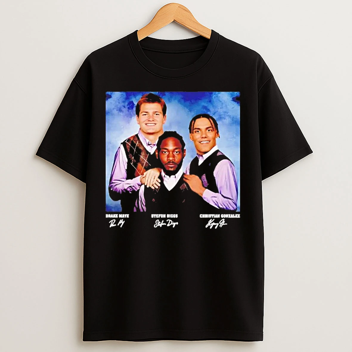 Classic Stefon Diggs Drake Maye And Christian Gonzalez Step Brothers T Shirts