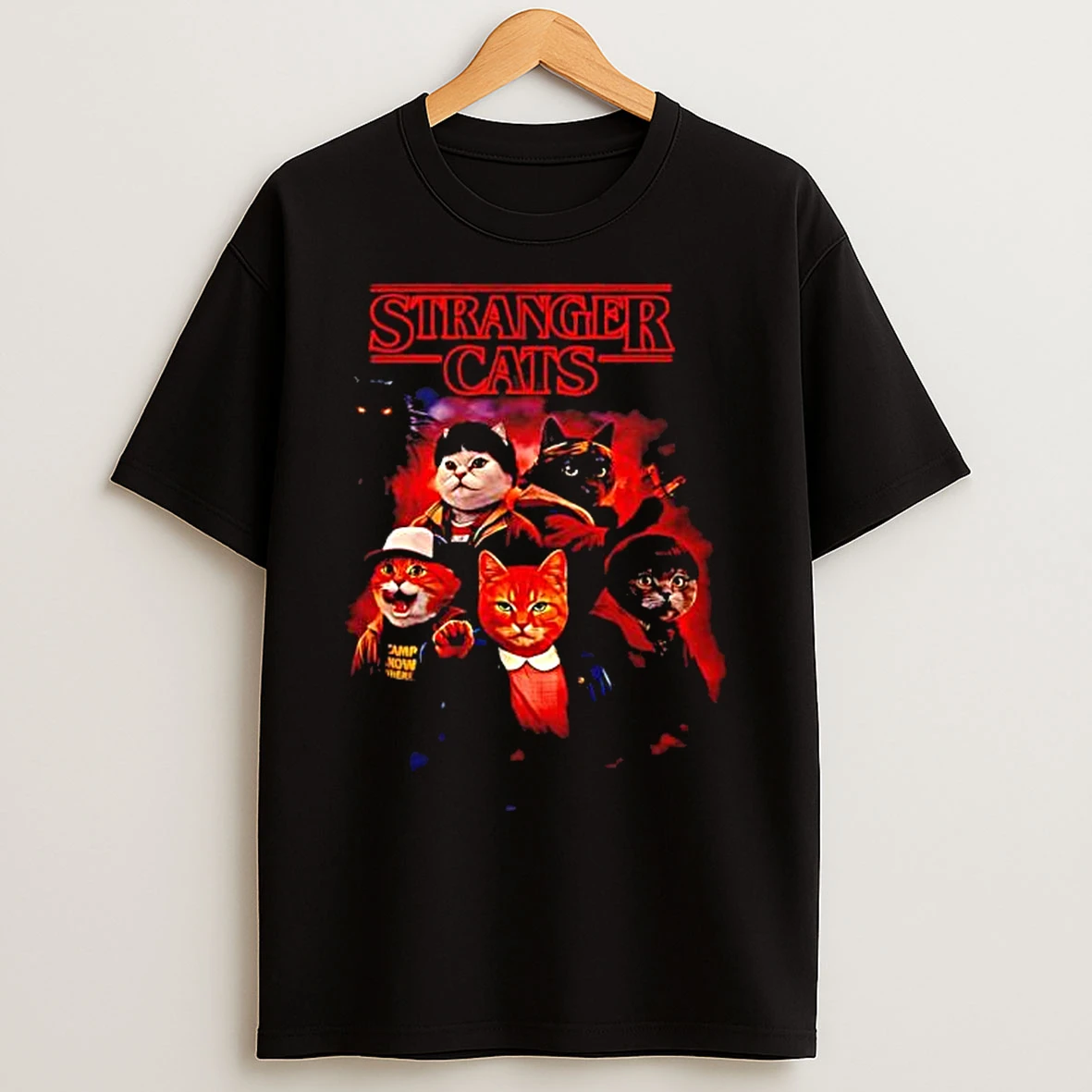 Classic Stranger Cats Graphic T Shirts
