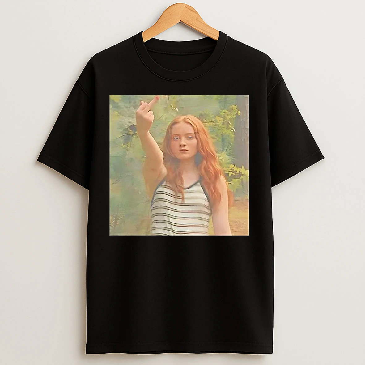 Classic Stranger Things Max Mayfield Middle Finger T Shirts