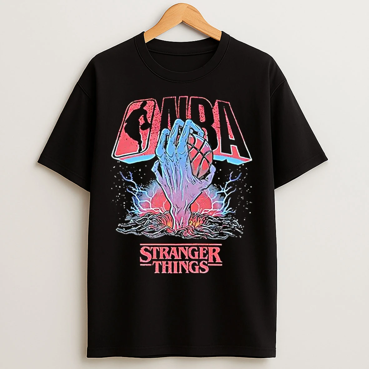 Classic Stranger Things X Nba Indiana Fever Collab Logo T Shirts