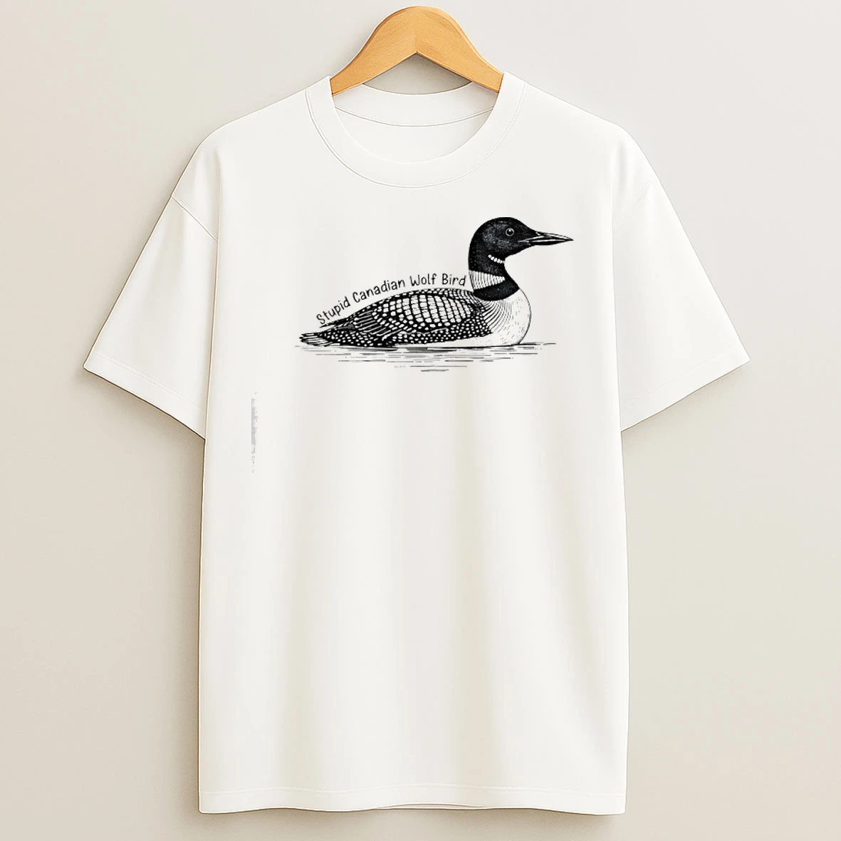Classic Stupid Canadian Wolf Bird Duck Graphic T Shirts