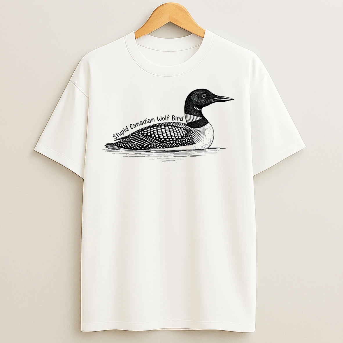 Classic Stupid Canadian Wolf Bird Meme T Shirts
