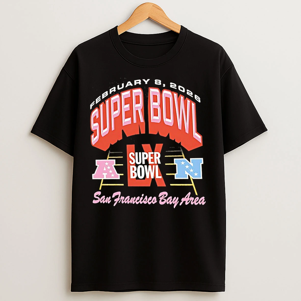 Classic Super Bowl Lx Afc And Nfc San Francisco February 8 2026 T Shirts