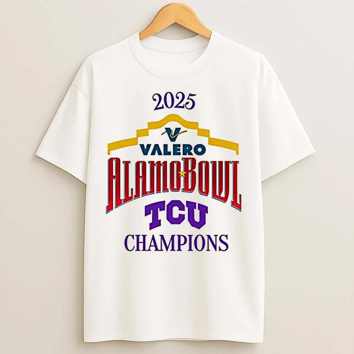 Classic Tcu Horned Frogs 2025 Alamo Bowl Champions Logo T Shirts