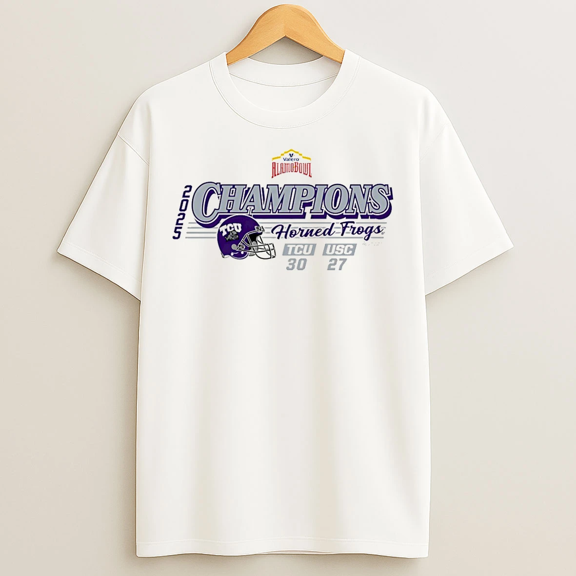 Classic Tcu Horned Frogs 2025 Valero Alamo Bowl Champions T Shirts