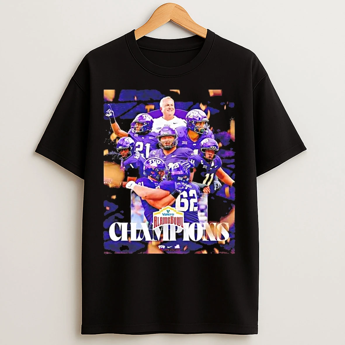 Classic Tcu Horned Frogs 2025 Valero Alamo Bowl Champions Team Players T Shirts