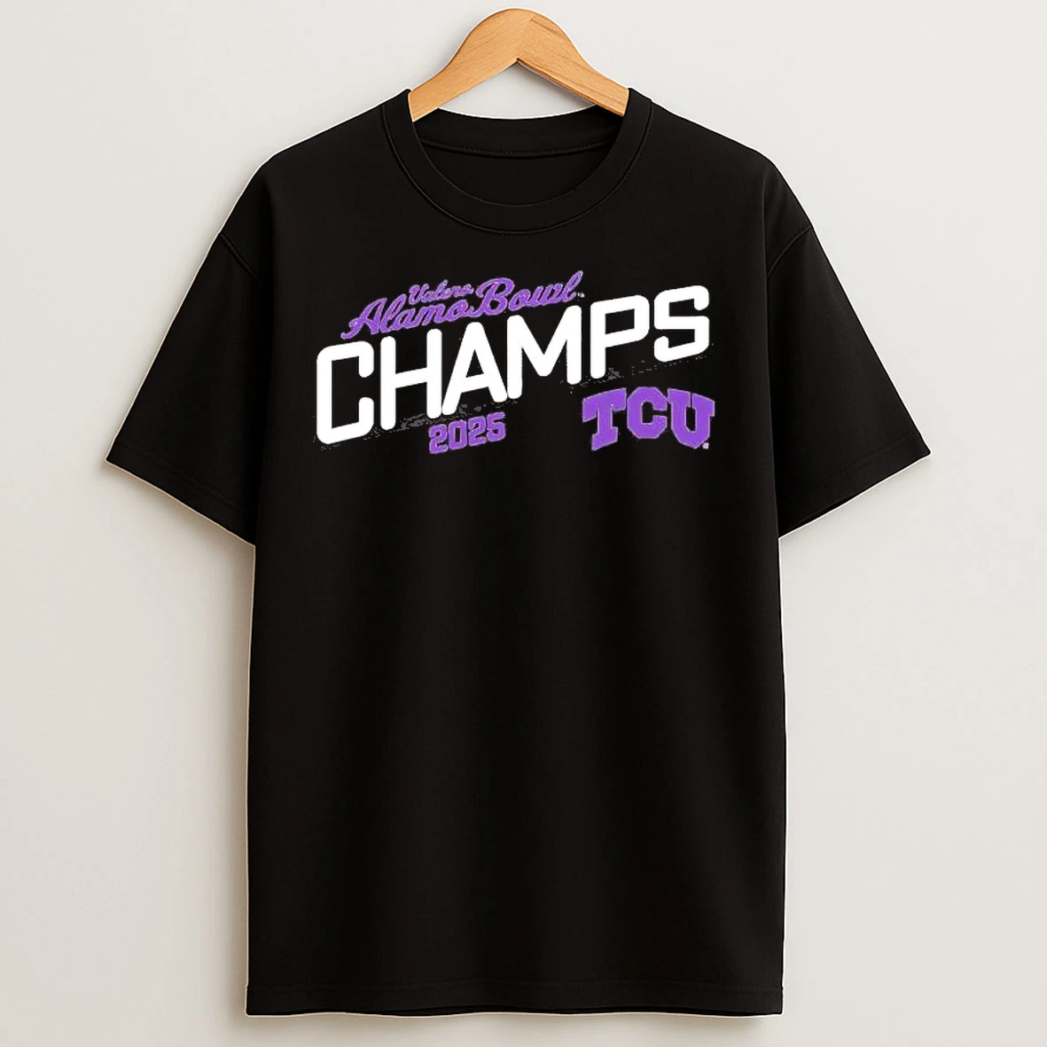 Classic Tcu Horned Frogs 2025 Valero Alamo Bowl Champs T Shirts