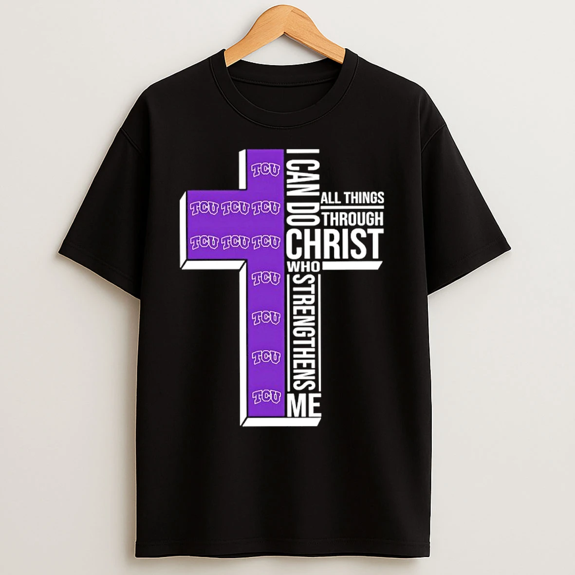 Classic Tcu Horned Frogs Womens Basketball I Can All Things Do Through Christ Who Strengthens Me T Shirts