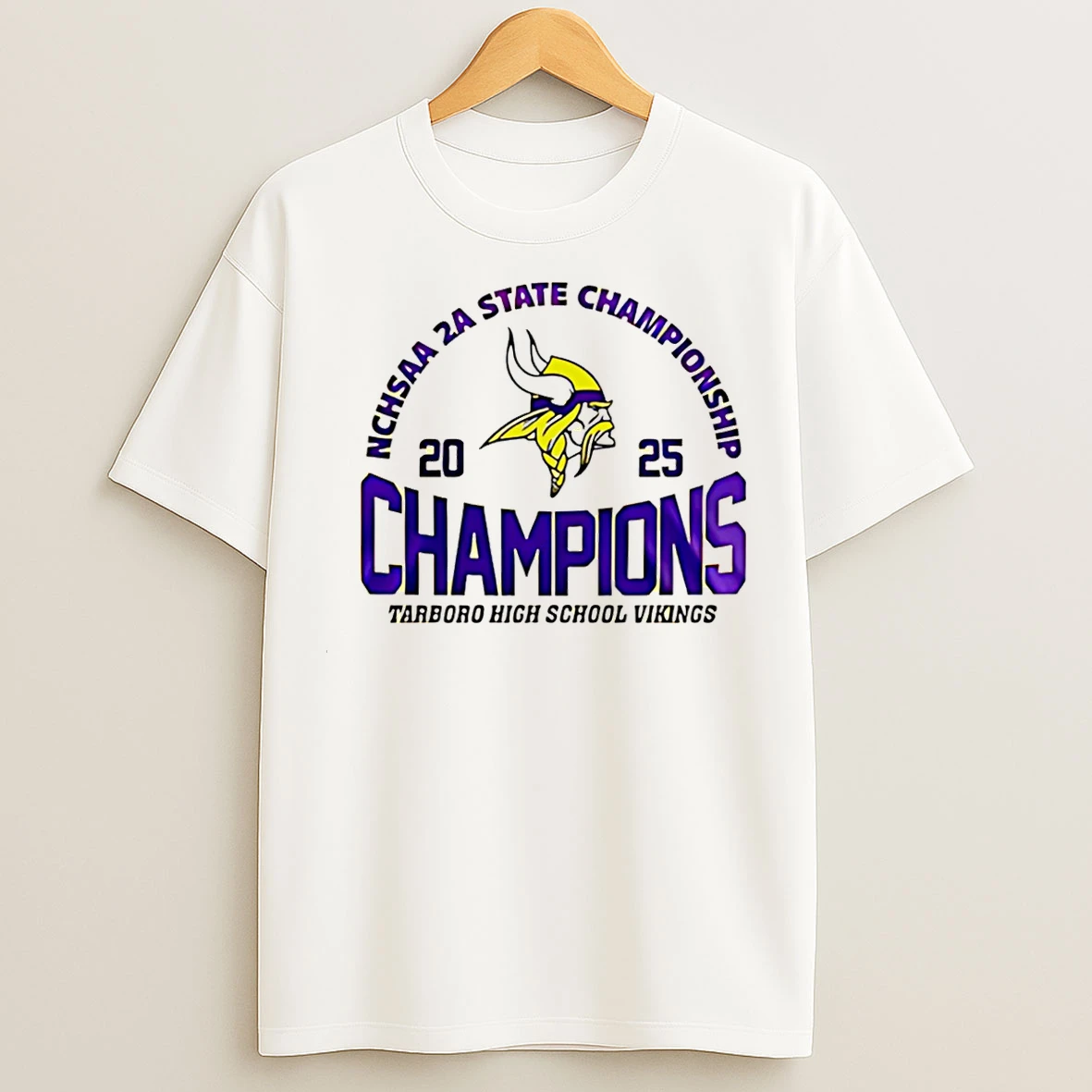 Classic Tarboro High School Vikings 2025 Nchsaa 2a State Champions T Shirts