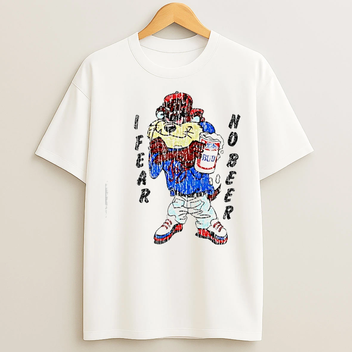 Classic Taz I Fear No Bud Beer T Shirts