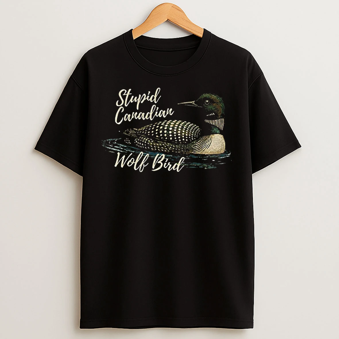 Classic Team Hollanov Stupid Canadian Wolf Bird T Shirts