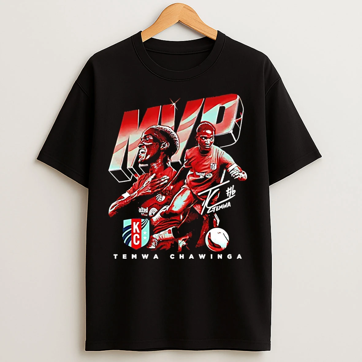 Classic Temwa Chawinga Kansas City Current 2025 Mvp Signature T Shirts