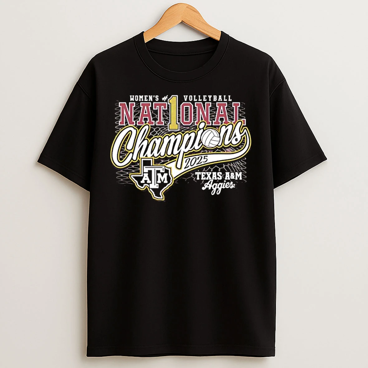 Classic Texas Am Aggies Womens Volleyball National Champions 2025 T Shirts