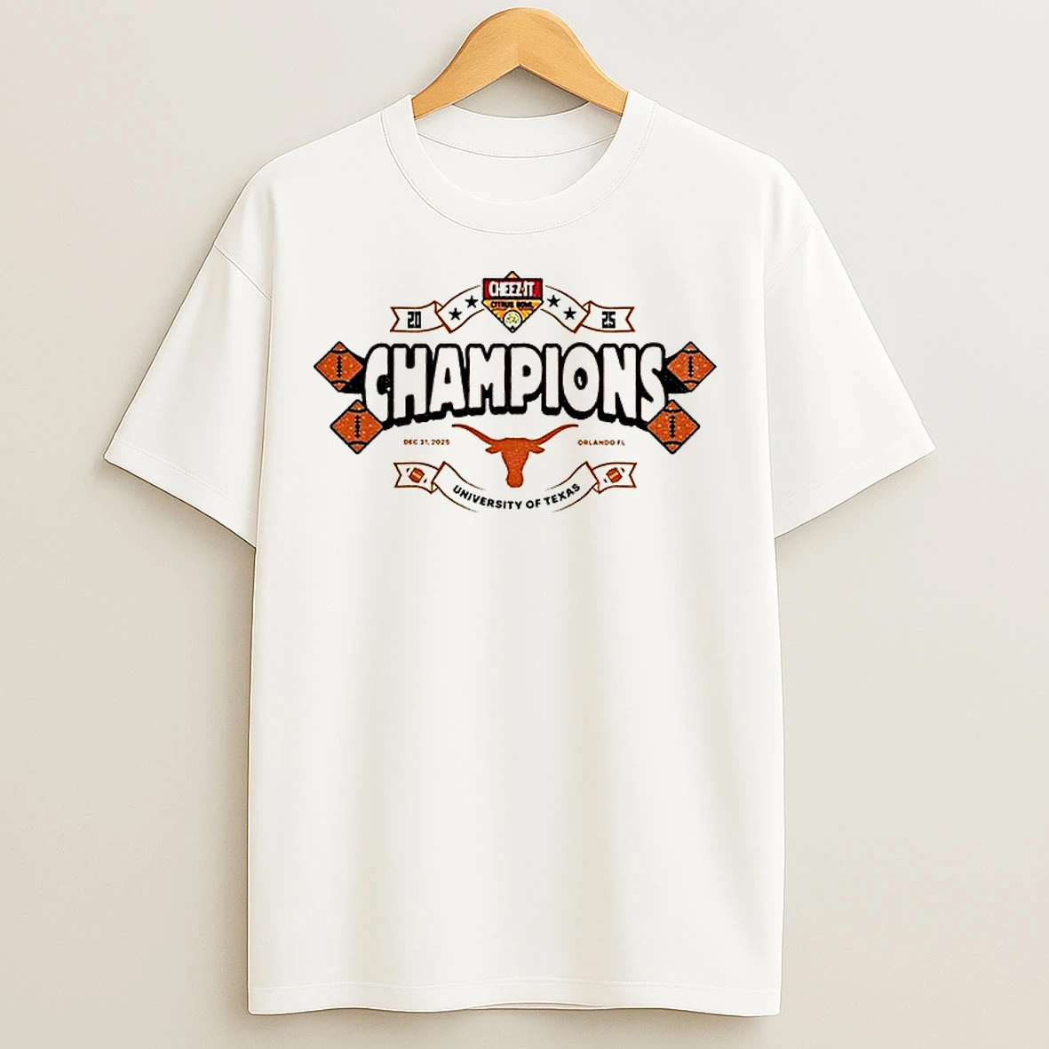 Classic Texas Longhorns 2025 Cheez It Citrus Bowl Champions T Shirts