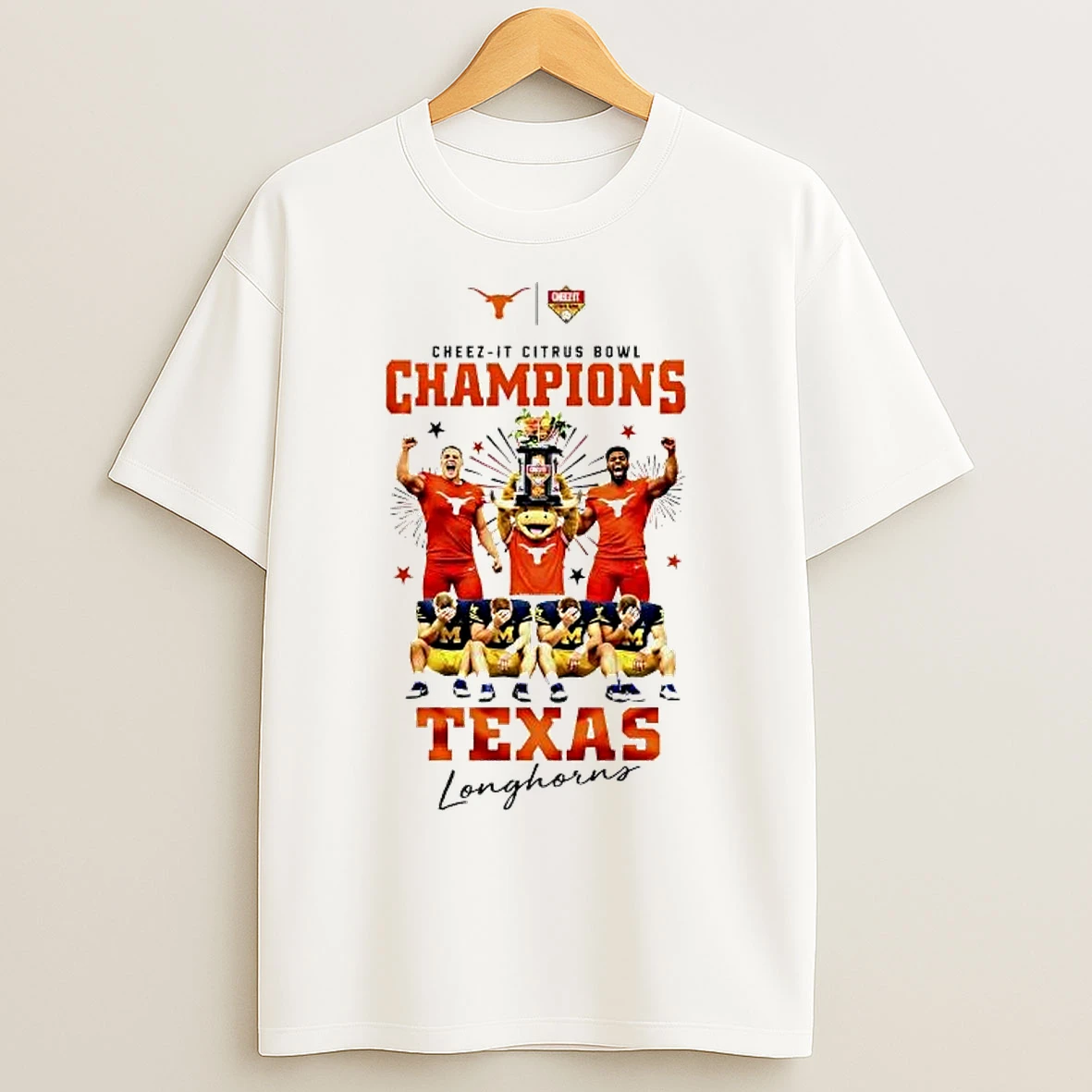Classic Texas Longhorns 2025 Citrus Bowl Champions Players Trophy T Shirts