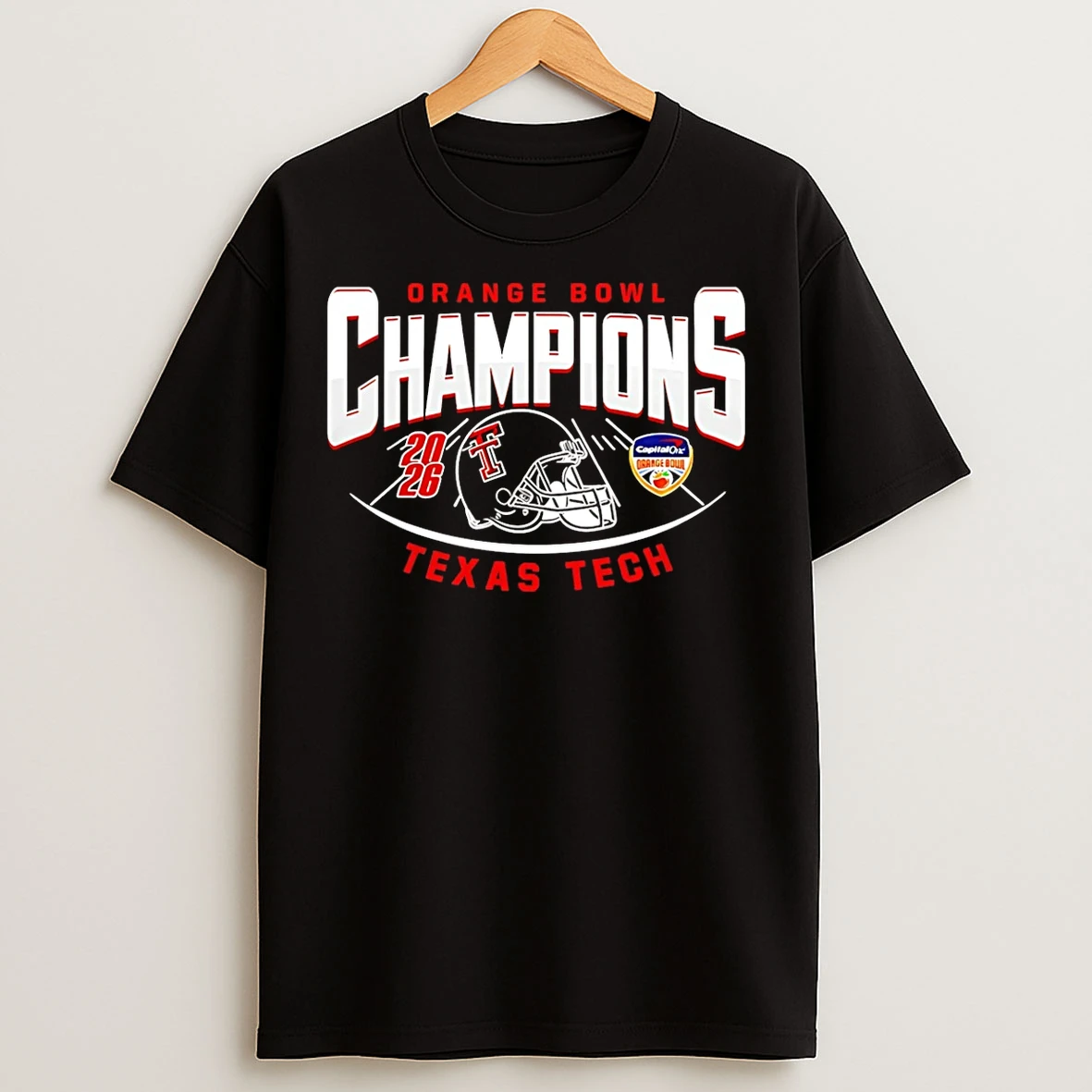 Classic Texas Tech Orange Bowl Champions 2026 Football T Shirts