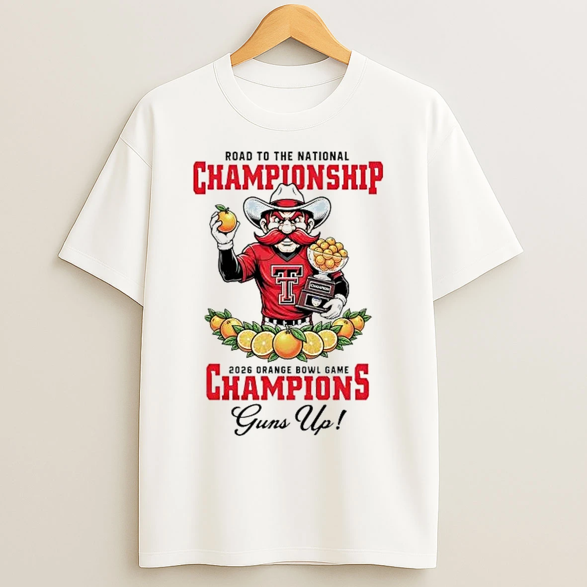 Classic Texas Tech Red Raiders 2026 Road To The Orange Bowl Game Champions T Shirts