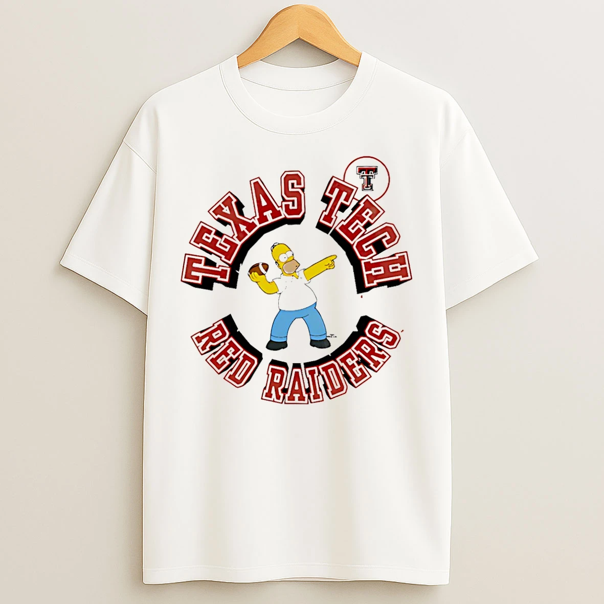 Classic Texas Tech Red Raiders Homer Simpson Going Deep T Shirts