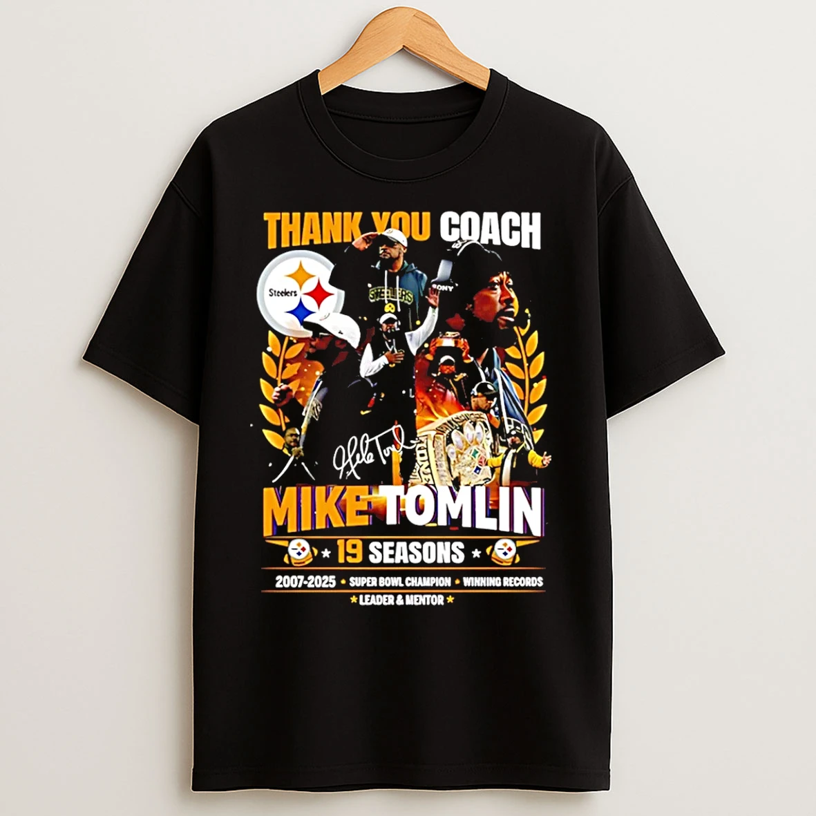 Classic Thank You Coach Mike Tomlin 19 Seasons 2007 2025 T Shirts