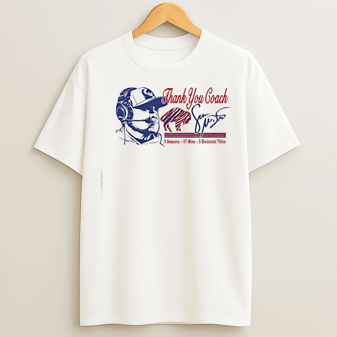 Classic Thank You Coach Sean Mcdermott 9 Seasons 97 Wins 5 Divisionals Tittles T Shirts