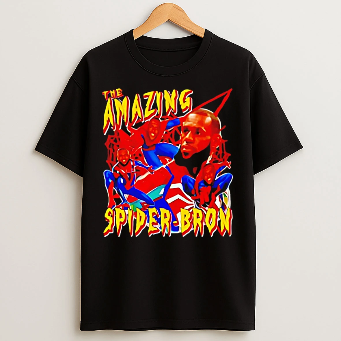 Classic The Amazing Bron Spider Lebron James Graphic T Shirts