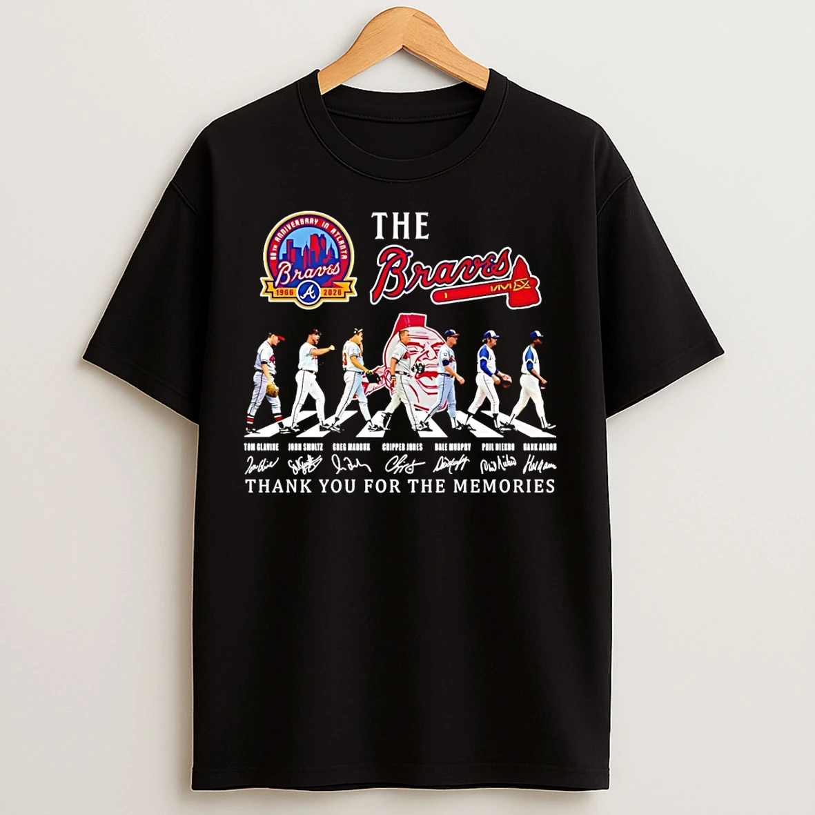 Classic The Braves 60th Anniversary 1966 2026 In Atlanta Thank You T Shirts