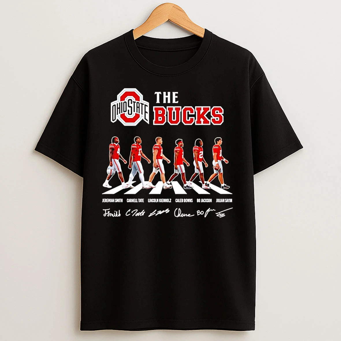 Classic The Bucks Ohio State Buckeyes Cross The Street Signatures 2026 T Shirts