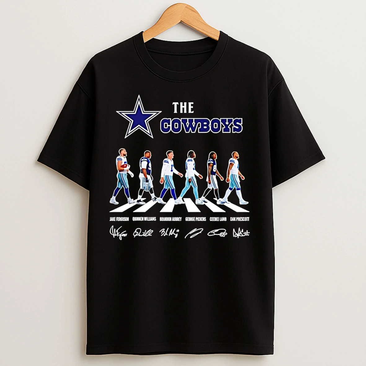 Classic The Dallas Cowboys Cross The Street Signatures 2026 T Shirts