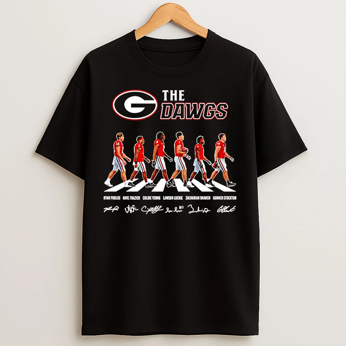 Classic The Dawgs Georgia Bulldogs Cross The Street Signatures 2026 T Shirts