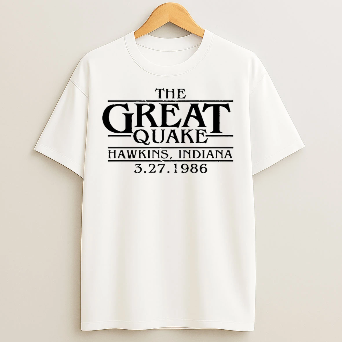 Classic The Great Quake Hawkins Indiana 1986 T Shirts