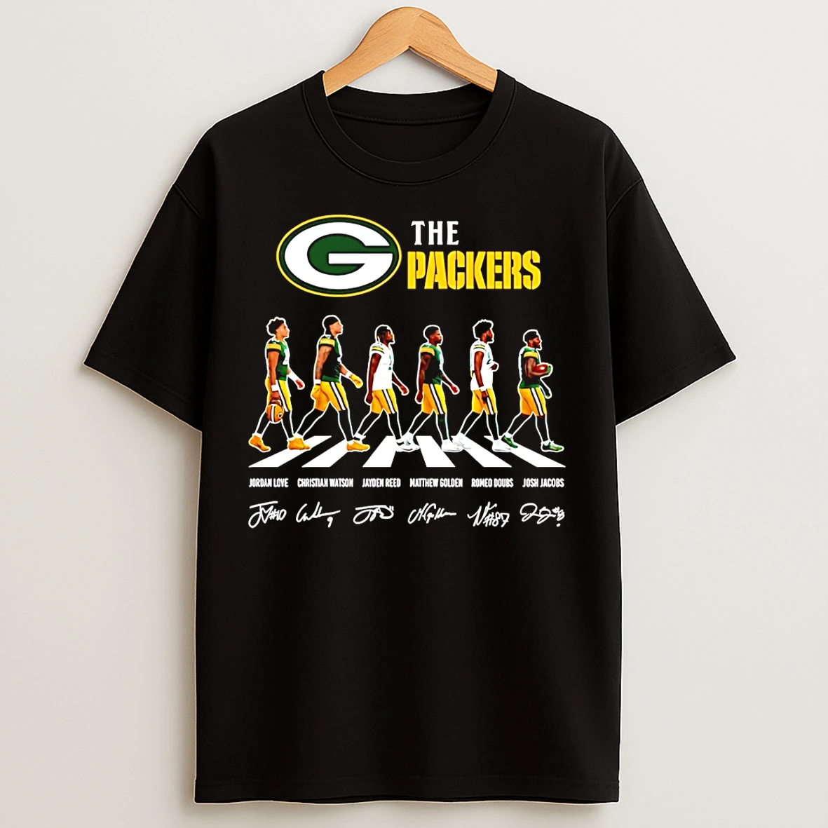 Classic The Green Bay Packers Cross The Street Signatures 2026 T Shirts