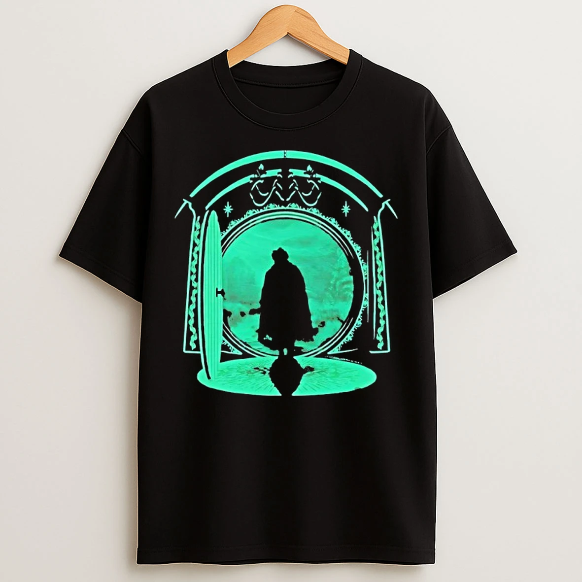 Classic The Lord Of The Rings Hobbit Door Silhouette T Shirts