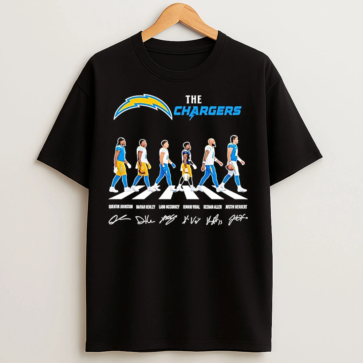 Classic The Los Angeles Chargers X Abbey Road Several Players Signature T Shirts