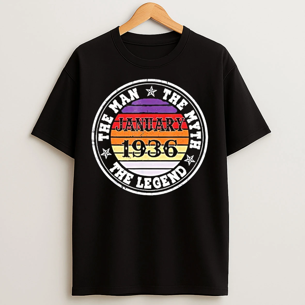 Classic The Man Myth Legend January 1936 90 Years Vintage Graphic T Shirts
