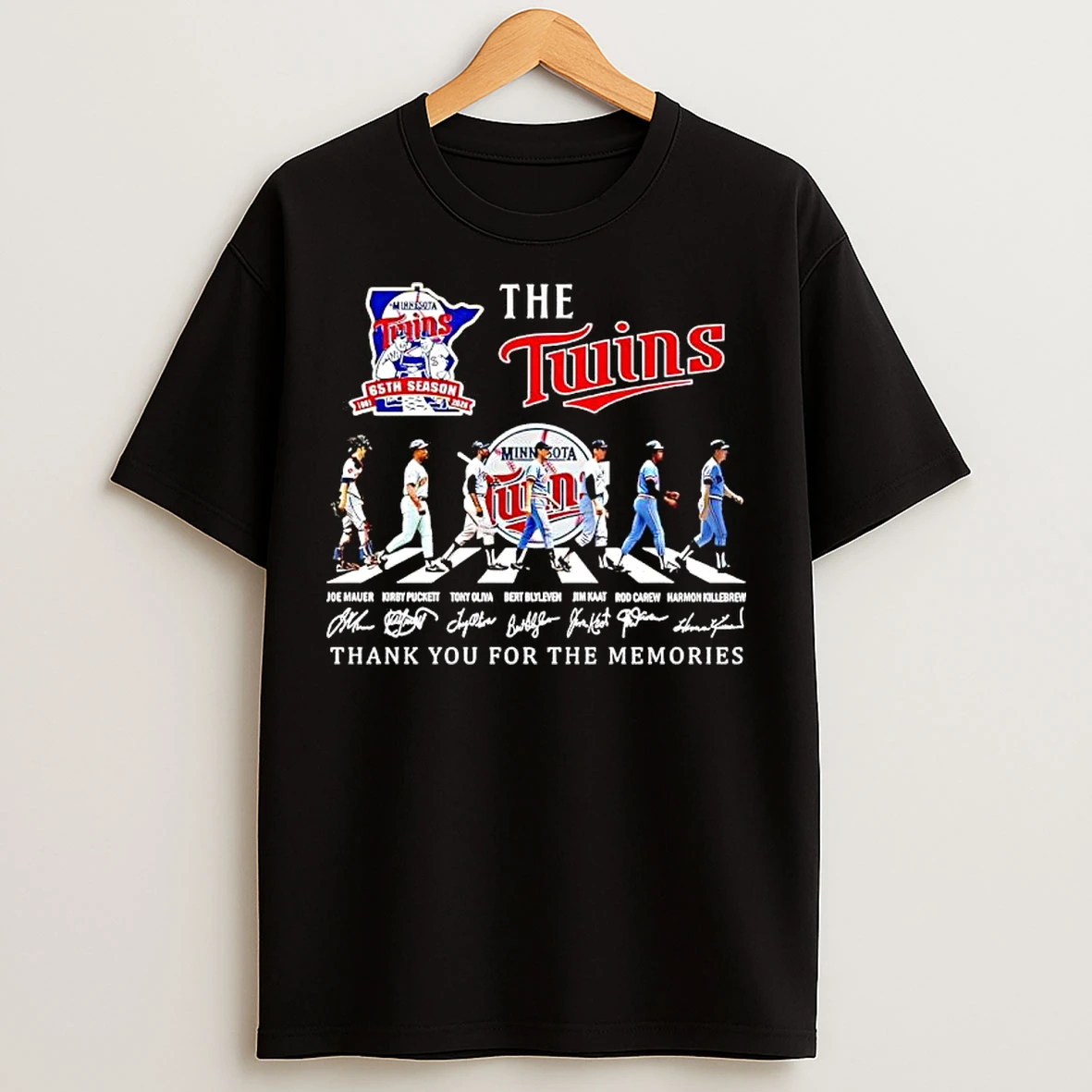 Classic The Minnesota Twins 65th Season Legendary Players Thank You For The Memories T Shirts