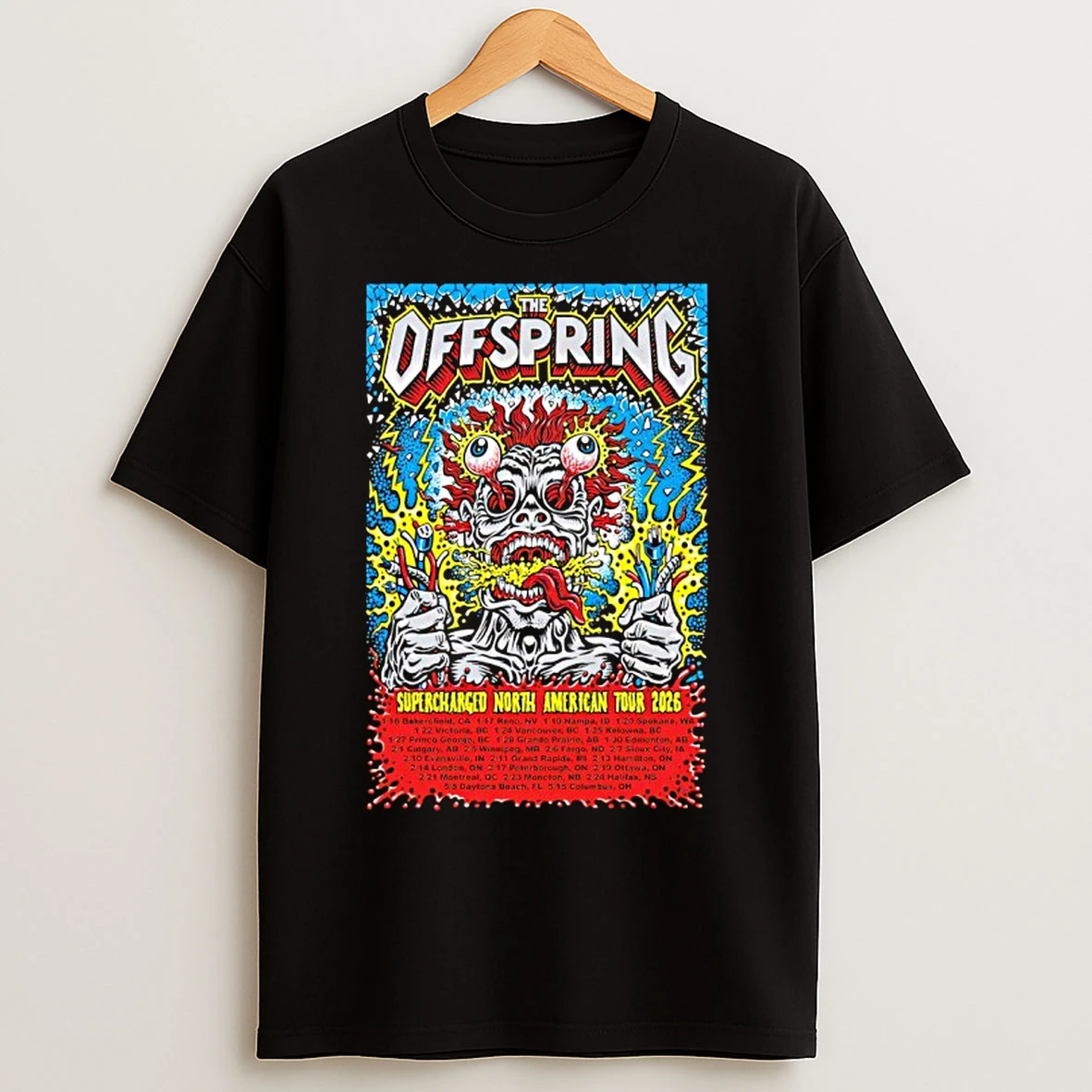 Classic The Offspring 2026 Supercharged North American Tour T Shirts