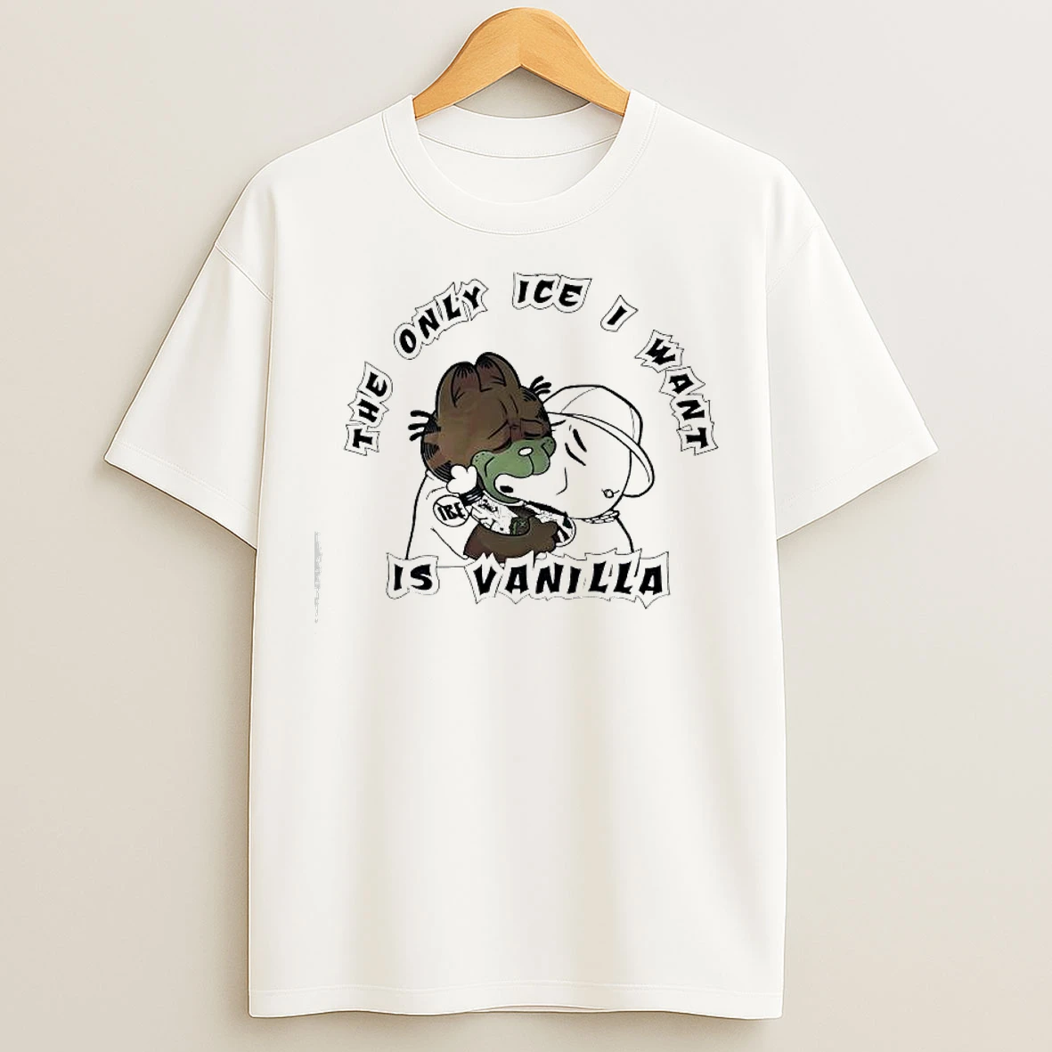 Classic The Only Ice I Want Is Vanilla Garf Cat T Shirts