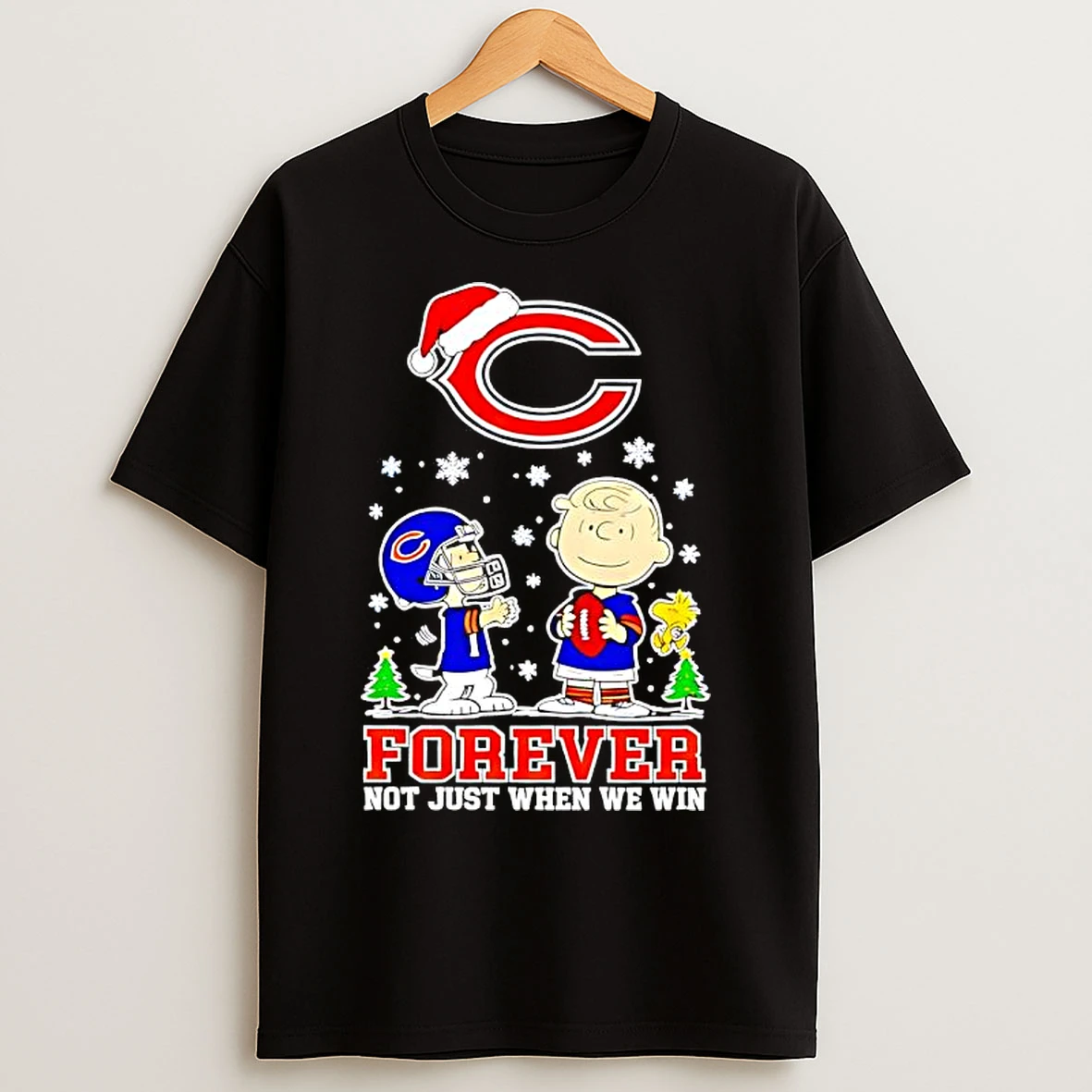 Classic The Peanuts Snoopy Christmas Chicago Bears Forever Not Just We Win T Shirts