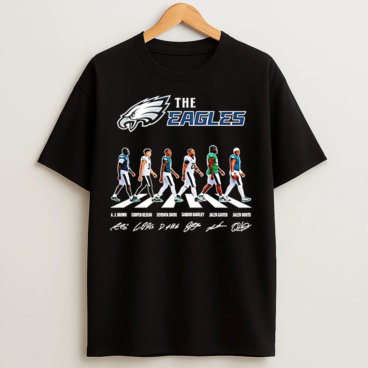 Classic The Philadelphia Eagles Cross The Street Signatures 2026 T Shirts