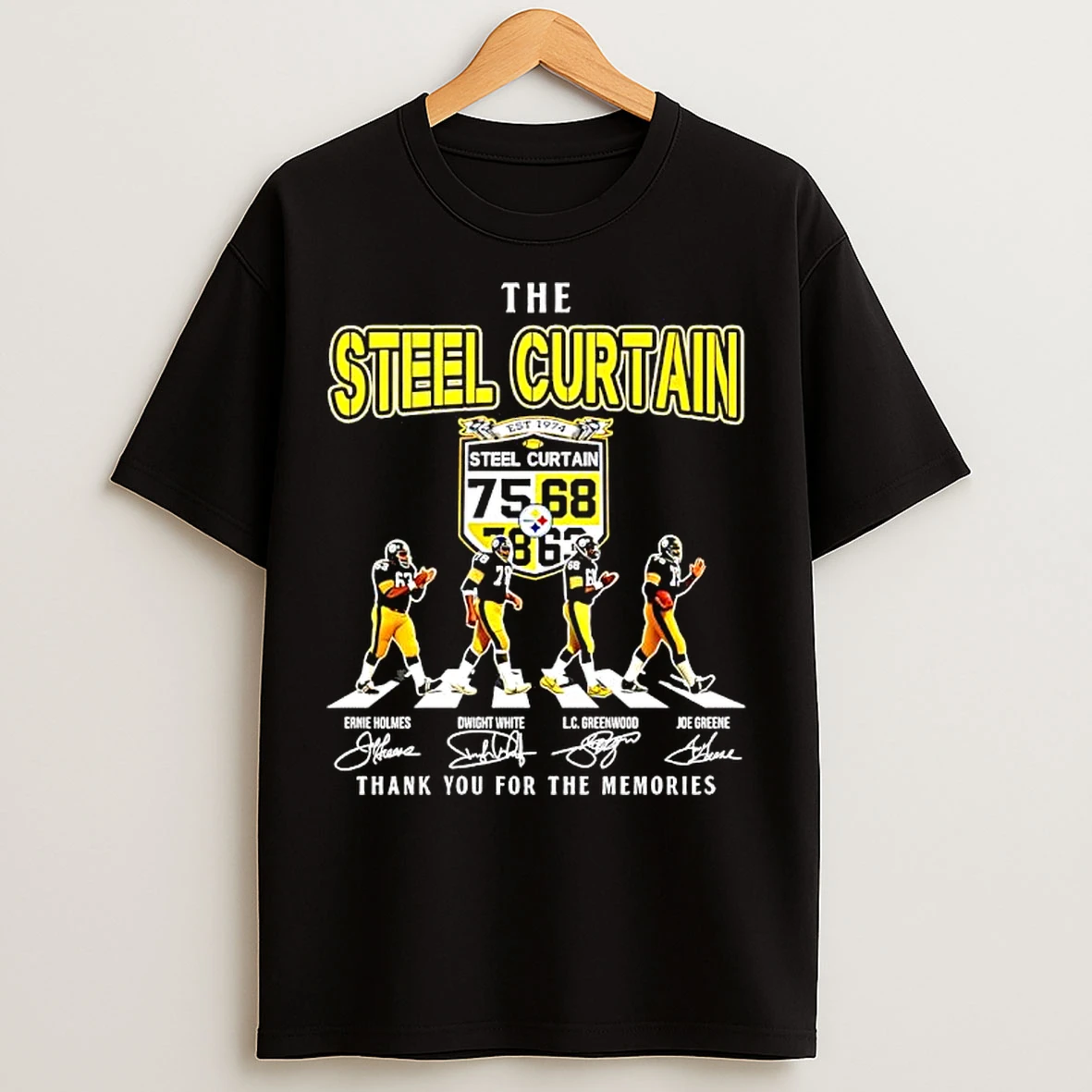 Classic The Steel Curtain Pittsburgh Steelers Players Thank You For The Memories T Shirts