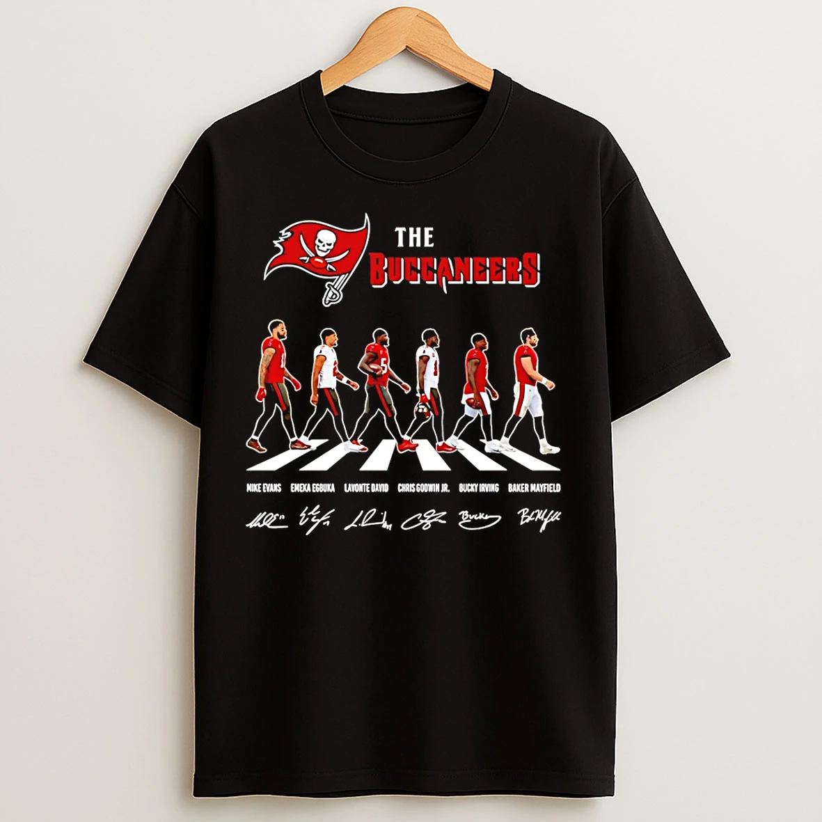 Classic The Tampa Bay Buccaneers Cross The Street Signatures 2026 T Shirts