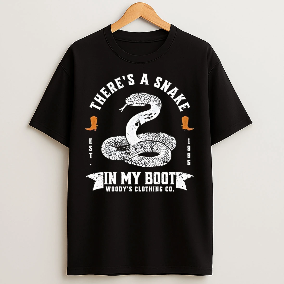 Classic Theres A Snake In My Boot Est 1995 Vintage T Shirts
