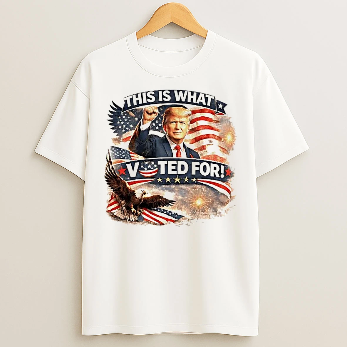 Classic This Is What I Voted For Trump Patriotic Flag T Shirts