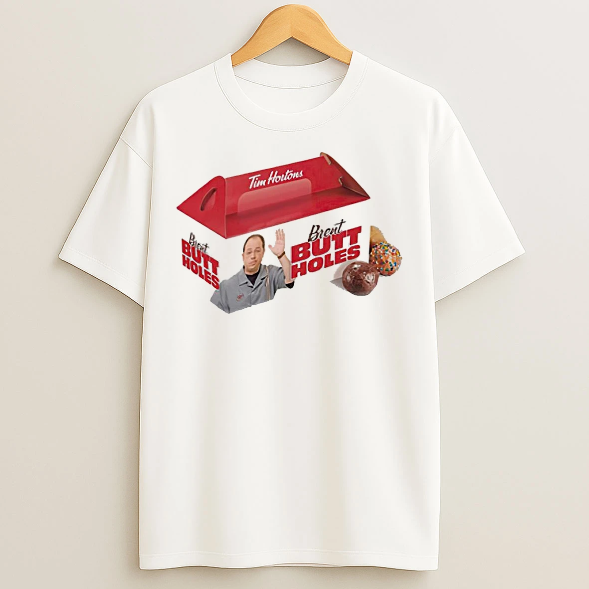 Classic Tim Horton Brent Butt Holes Funny T Shirts