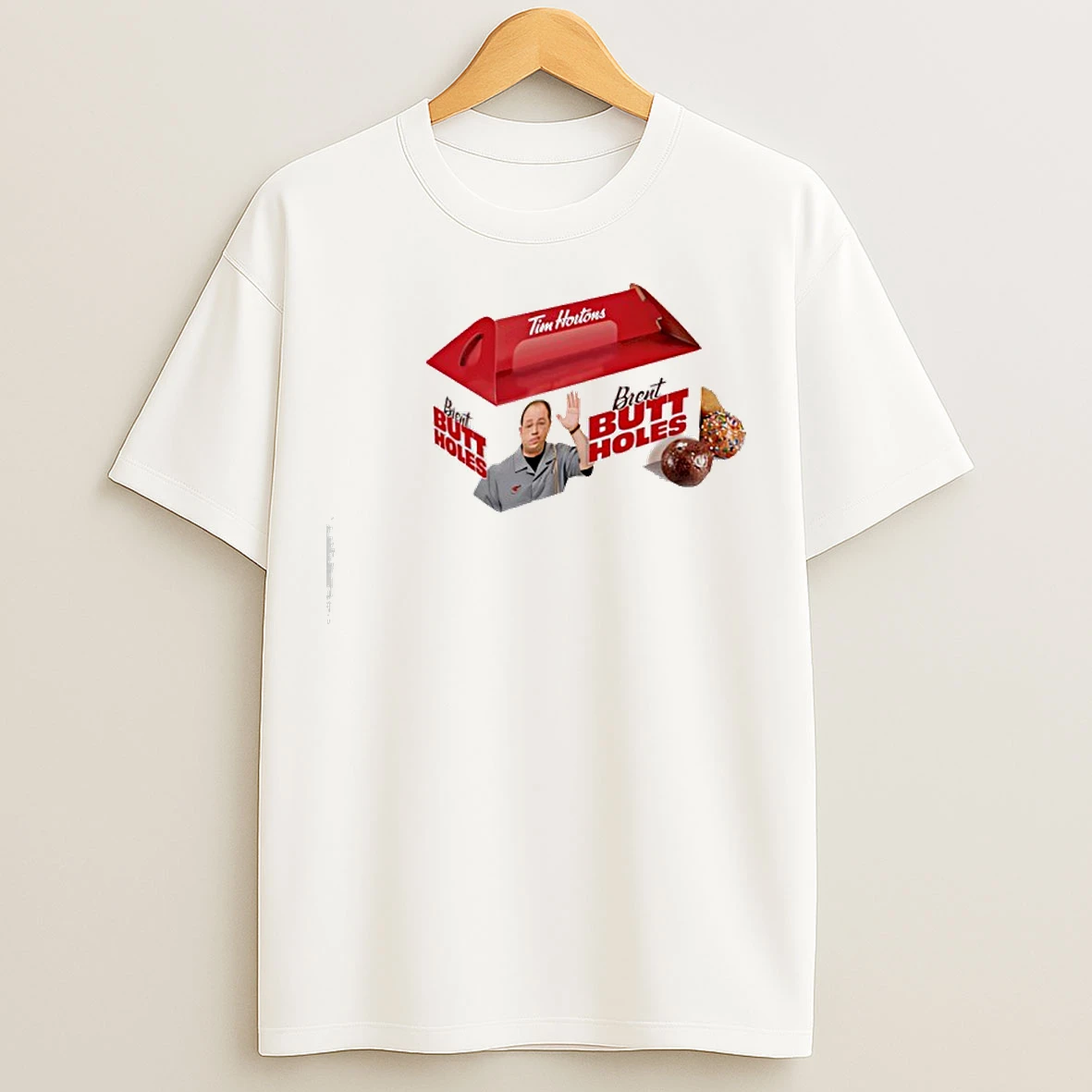 Classic Tim Horton Brent Butt Holes Graphic T Shirts