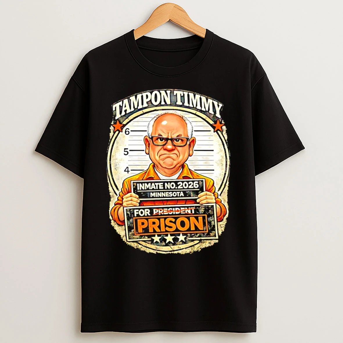 Classic Tim Walz Tampon Tim For Prison Inmate No 2026 Mugshot T Shirts
